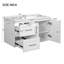 Meuble-lavabo mural 36 po, armoire de rangement flottante avec 2 tiroirs, lavabo simple en céramique 3 trous, armoire moderne avec tablette réglable-1448662409