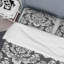 Damas noir et blanc - ensemble de housse de couette abstrait - microfibre de polyester