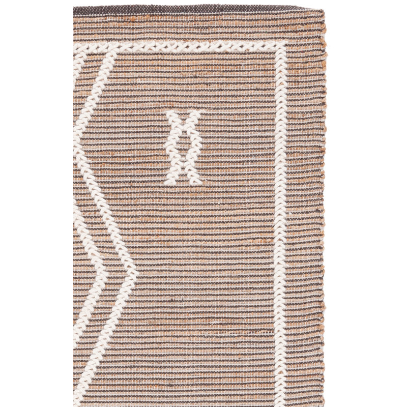 Tapis en jute de laine et coton Ahaan, Rectangle 6 pi x 9 pi