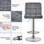 Tabouret tournant pivotant rembourré avec grande base piédestal-81309419