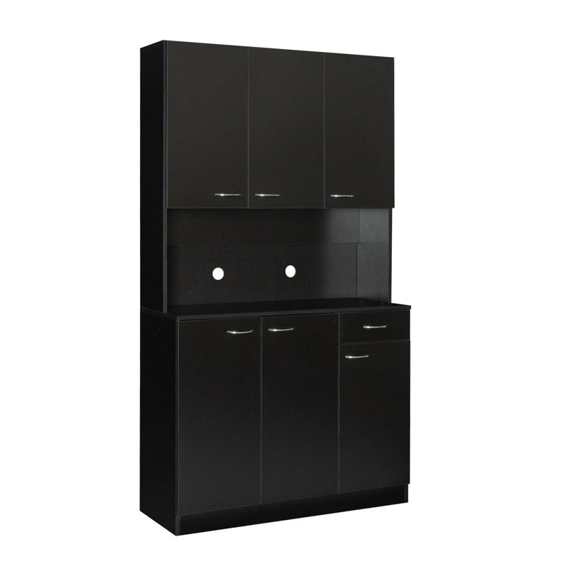 70,87 pouces de hauteur avec 6 portes, armoire de rangement en panneau de fibres à densité moyenne avec tiroir et tablette ouverte, placard de chambre à coucher pour maison moderne