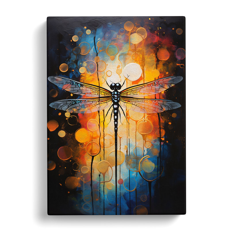 Dragonfly Abstract Art - Wall Art, 24 x 16 Inch
