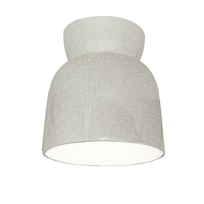 Logan Radiance - Hourglass Flush-Mount, White Crackle, LED (Integrated)