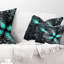 Coussin lombaire floral fractal scintillant