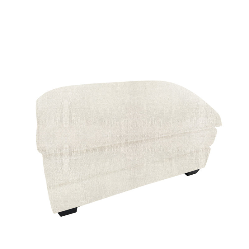 Upholstered Rectangle Ottoman, Beige