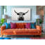 Gros plan sur une photo du Texas Longhorn en noir et blanc sur toile, reproduction d'art sur toile-1720679791