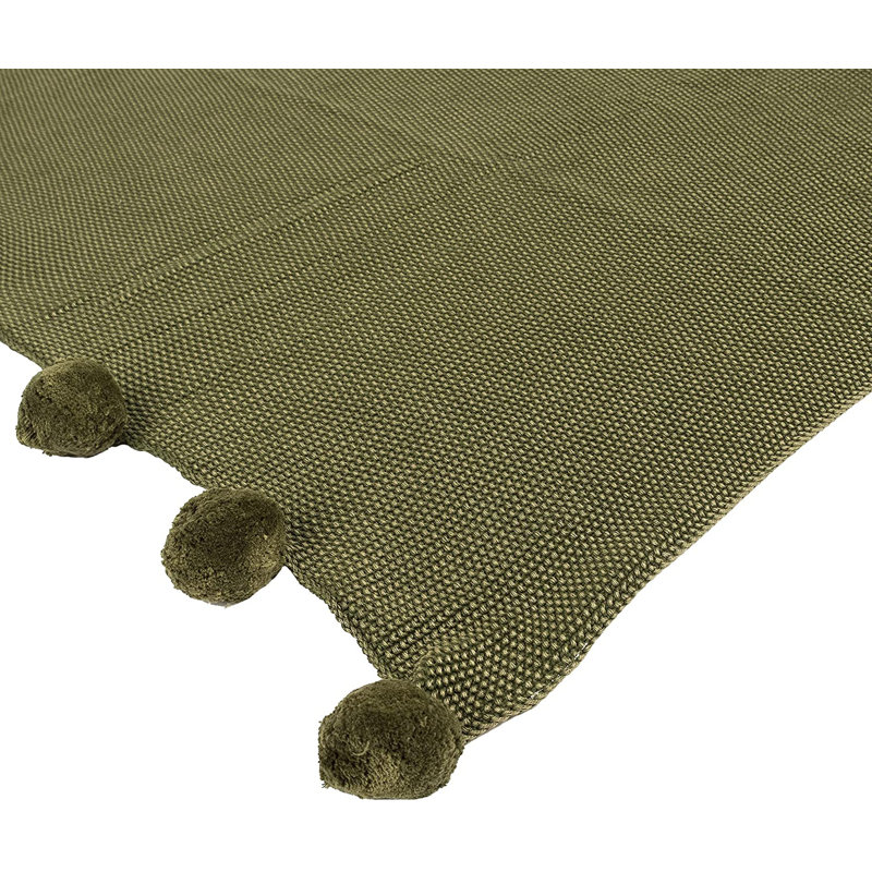 Silberman Plain Weave / Muslin Throw Blanket, Olive