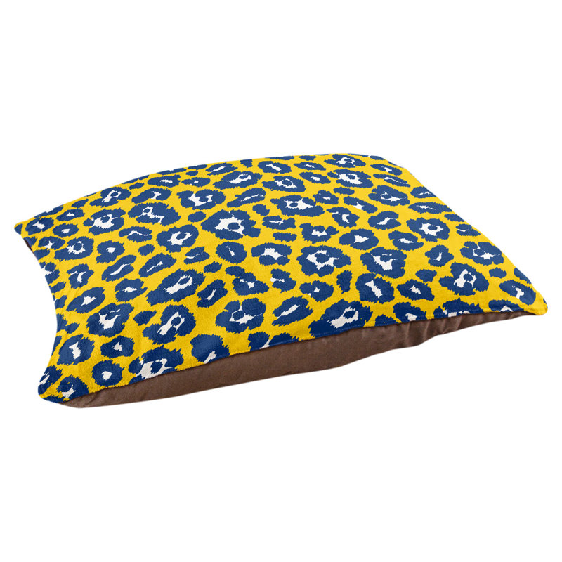 Coussin d'extérieur Seattle, Grand (l 30 po x P 40 po x H 5 po), Or / blanc / bleu royal
