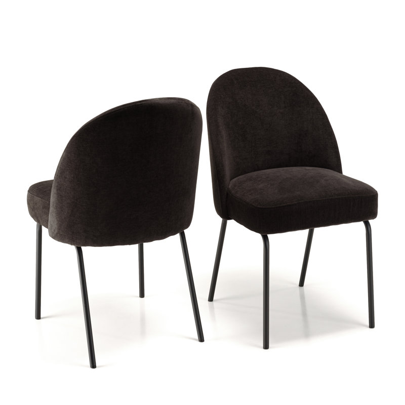 Shianne 50cm H Metal Side Chair, Black