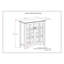 Armoire de rangement moyenne en bois brun roux Artisan