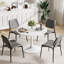 Ensemble de table et chaises de salle à manger à piédestal moderne 5 pièces-2035414959