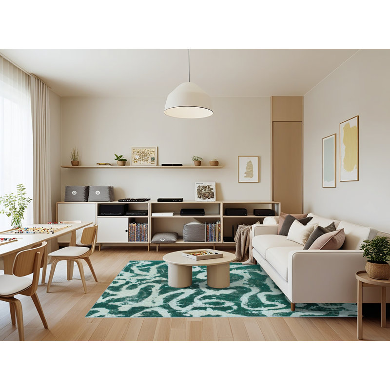Abstract Indoor Rug, Rectangle 7' x 9'