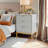 25.8" Tall Nightstand With 3 Drawers,Modern Beside Table With Metal Handles And Metal Legs,Honeycomb Hexagon Pattern Decorate Side Table For Bedroom-600661873