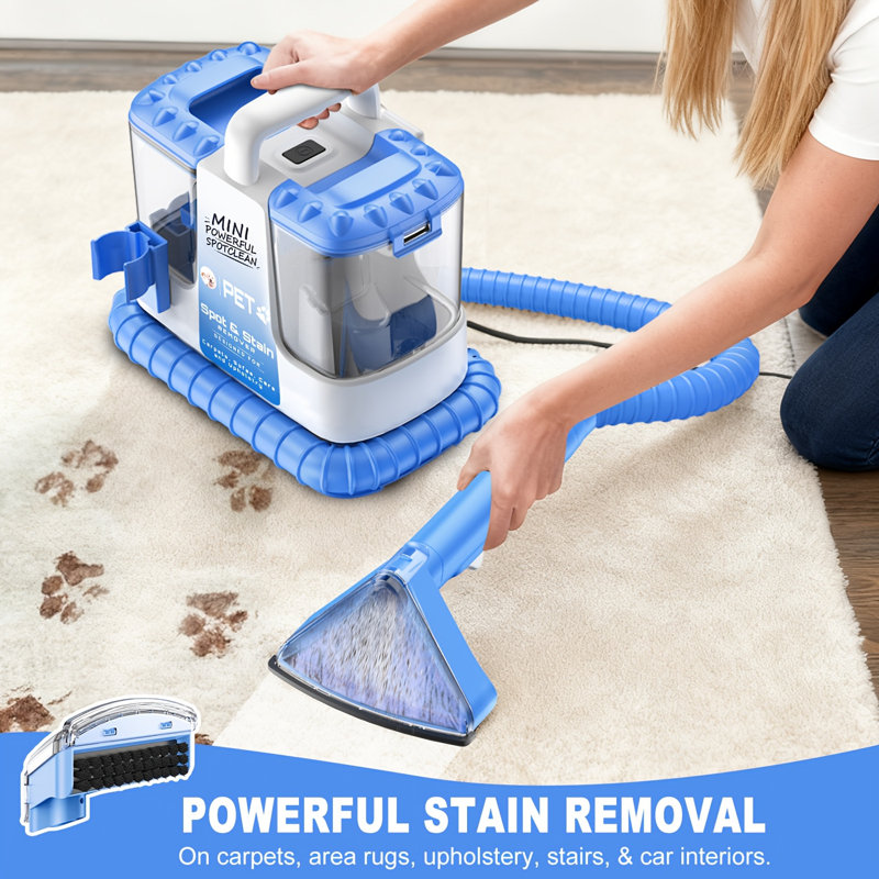 Upholstery Cleaner Machine, 20Kpa Portable Carpet & Upholstery Spot Cleaner Machine, Deep Stain Cleaning for Carpet, Pets, Stairs, Car Seat, Couch, with 5 Cleaning Tools and Cleaning Solutions