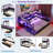 Modern Gaming Daybed With Integrated Desk, Bookcase, 3 Storage Drawers, Pegboard Headboard, Built-in Charging Station And Led Light-1012429594