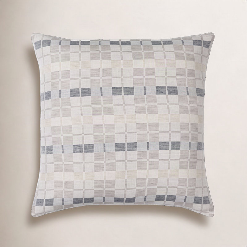 Deckland Geometric Linen Reversible Throw Pillow, 18" x 18", Polyester/Polyfill