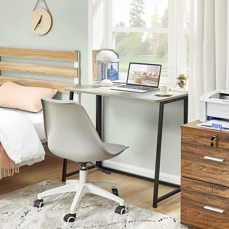 Folding Desk, Small Foldable Desk 31.5" for Small Spaces, Space Saving Computer Table Writing Workstation for Home Office, Easy Assembly