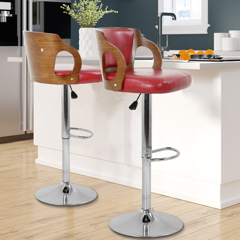 Tabouret de bar pivotant à hauteur réglable avec structure en métal Calcidon, tabouret de bar moderne pour îlot de cuisine, coin repas et bar personnel