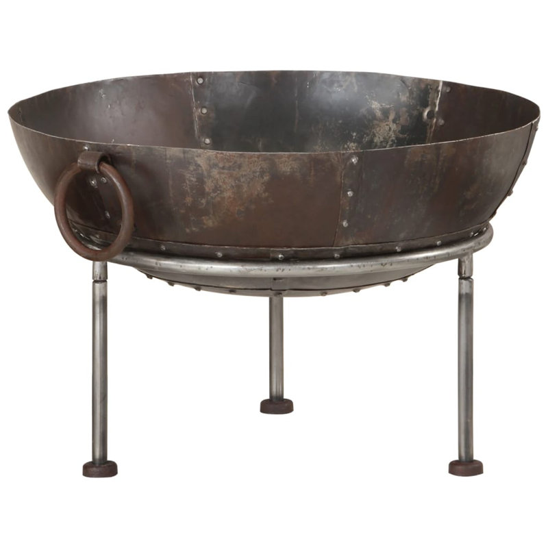 Round Wood Burning Smokeless Fire Pit, Brown
