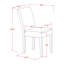 Cet ensemble de table de salle à manger 5 pièces comprend une table rectangulaire en bois rustique et 4 chaises revêtues de tissu de lin, 36 x 60 po, noyer naturel-1204449257-1204449268-1204449270