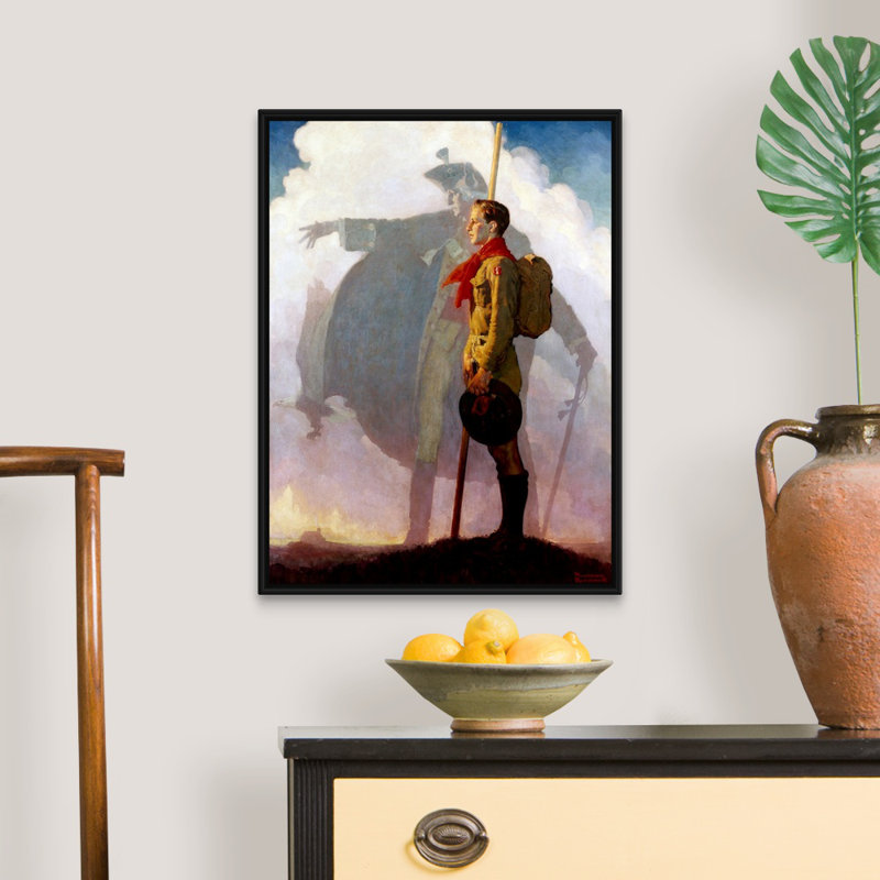 Carry On Canvas, art mural, H 26 po x l 20 po x P 1,75 po, Cadre flottant noir