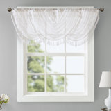 Irina Diamond Sheer Embroidered Single Waterfall Valance
