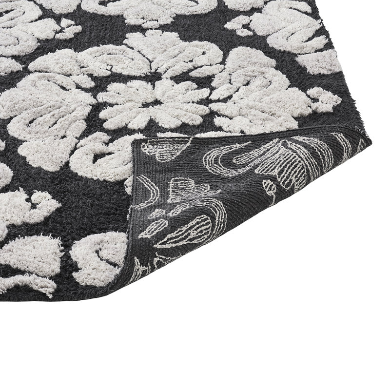 Chemash Premium-Quality 100% Cotton Super Absorbent Machine Washable Bathroom Rug Set, Charcoal, 2 PC (17" x 24" | 17" x 24")