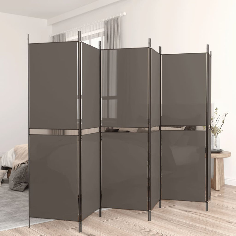 Cloison pliante Rikkea, Anthracite, 6, H 86,6 po x l 118,1 po