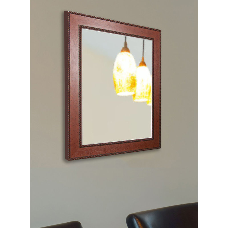 Ukiah Solid Wood Flat Mirror, 25" H x 21" W