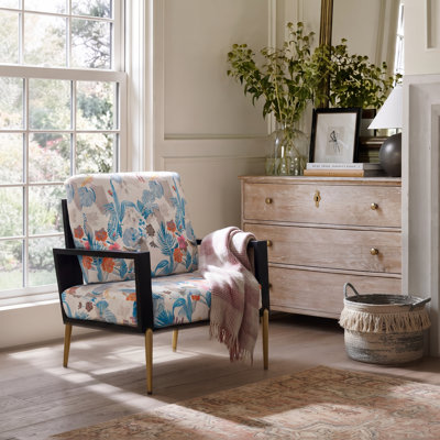 Reynold Low Back Upholstered Accent Armchair