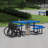 Leisure Craft 46" Square ADA Accessible Outdoor Picnic Table with 3 Bench Seats-2077637795
