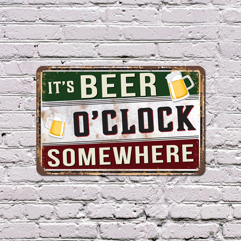 Enseigne plastique 11 "x 17" It's It Beer Beer, H 11 po x l 17 po x P 0,1 po