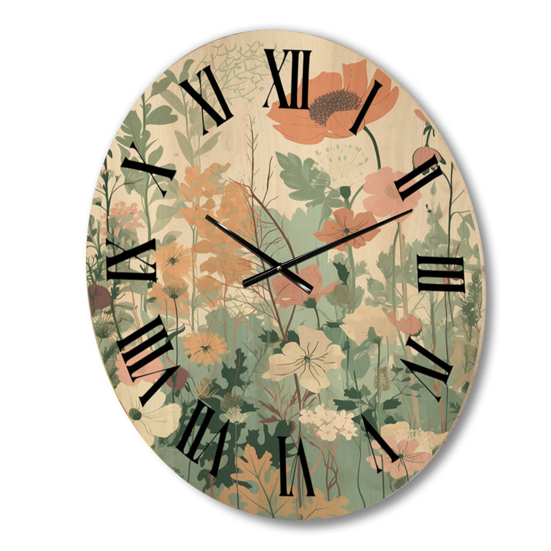 Horloge murale en bois massif Leeasia, Grand