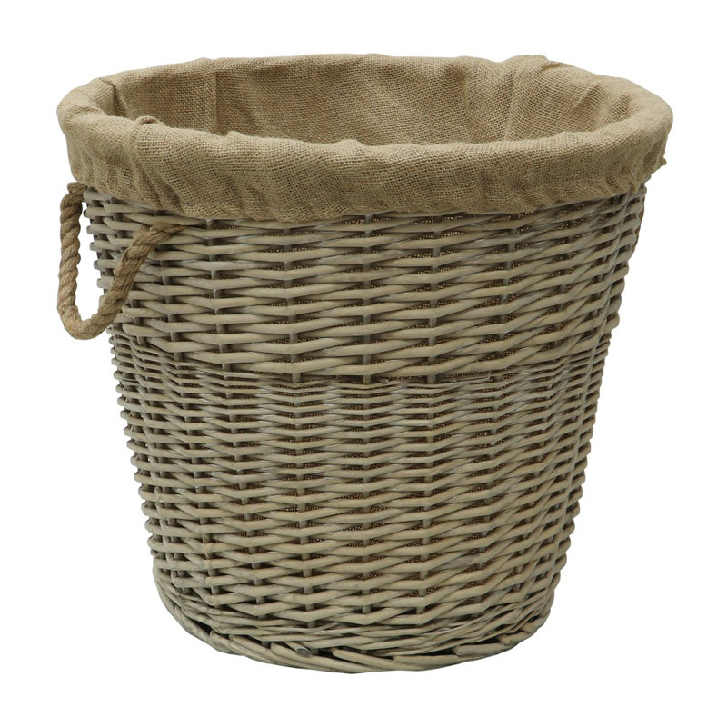 Hand Woven Wicker Laundry Basket with Handles