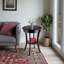 Table de bout Alabama en bois massif moderne avec finition cappuccino, H 27 po x l 20 po x P 18,75 po-1187699973