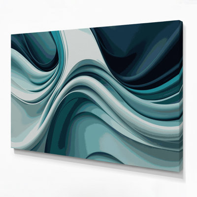 Gradient Abstract 50 Blue Canvas Wall Art