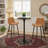 41.7" H Black Terrazzo Dining Table With Metal Pedestal Base