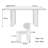 Home white rock slab rectangular dining table set