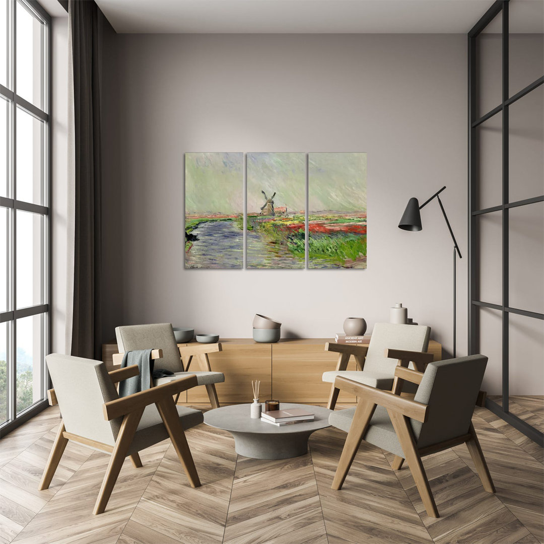 Tulpenfeld in Holland - Galerie-verpackte Leinwand Giclée