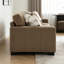 Darya Brown Suede Fabric Sofa w/4 Pillows