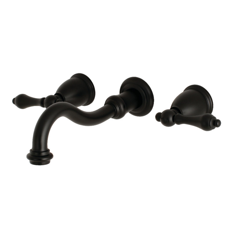 Robinet de salle de bain mural Kingston, Noir mat