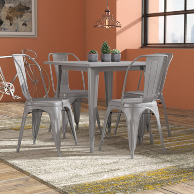 Metal Indoor-Outdoor Table Set