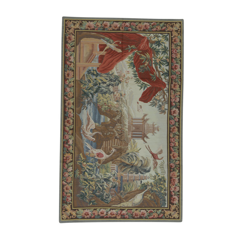 Hand-Knotted High-Quality Blue and Brown Area Rug