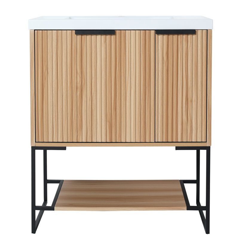 Meuble-lavabo autoportant 30 po avec lavabo en résine