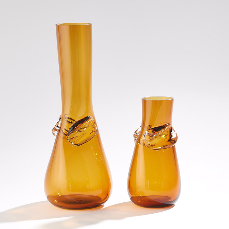 Knot Vase, 11.5" H x 5.5" W x 5.5" D, Yellow