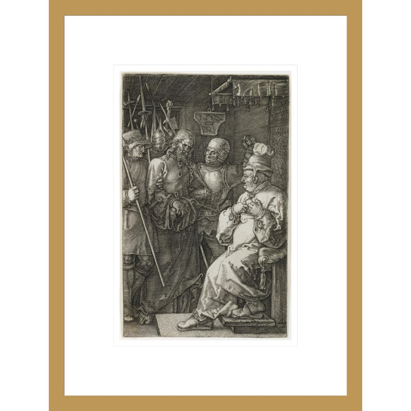 «Christ devant Caiaphas» par Albrecht Dürer, impression giclée encadrée, H 16,75 po x l 12,76 po