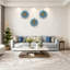 Décoration murale fleurs en métal suspendues 3 pièces-1350076075