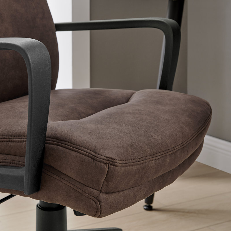 Rosso Premium Faux Leather Home Office Chair - Ergonomic & Supportive Modern Design, Brown