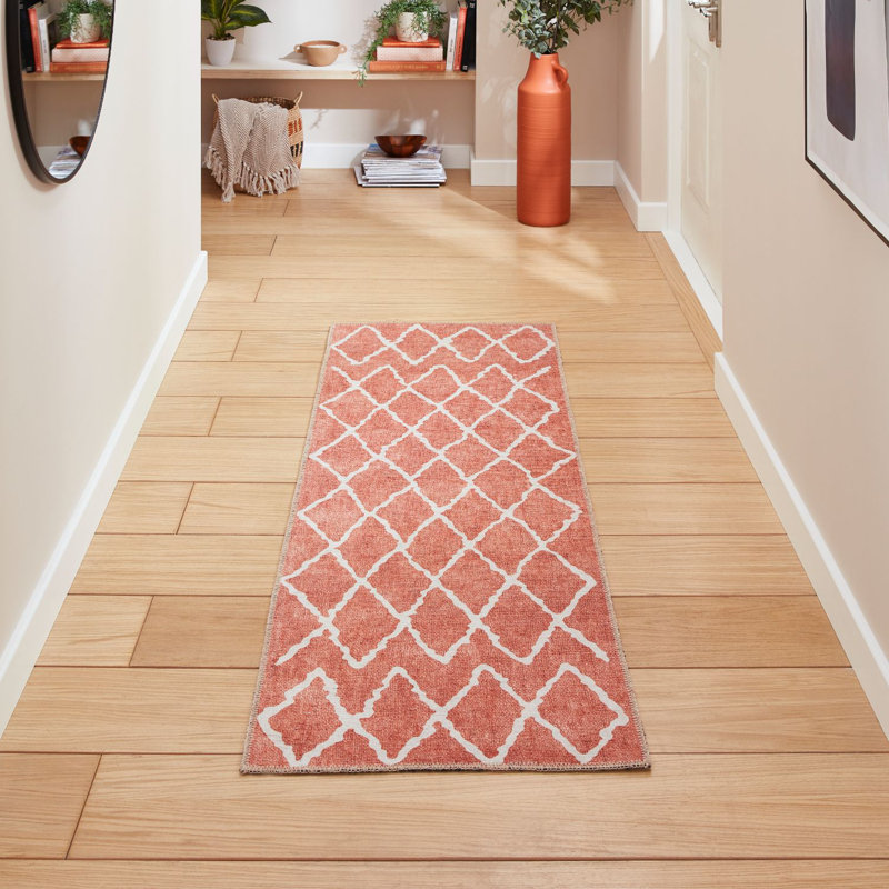 Vincenzo Geometric Flat Weave Area Rug, Rectangle 61 x 120cm