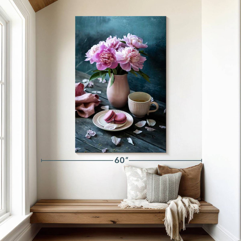 Harnek Tea Time Peonies, 51" H x 34" W